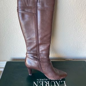 Ralph Lauren wide calf knee boots